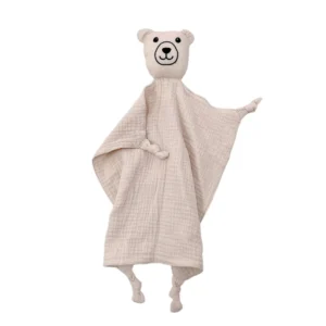 Doudou Plat en Coton Ours
