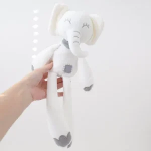 Doudou en Peluche Elephant Blanc