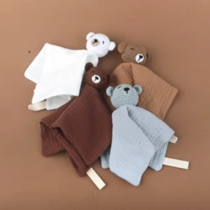 Doudou Ours avec Attacha Tétine
