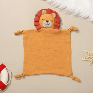 Doudou Lion en Gaze de Coton
