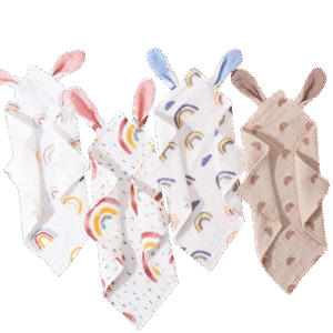Doudou Plat Lapin Coloré