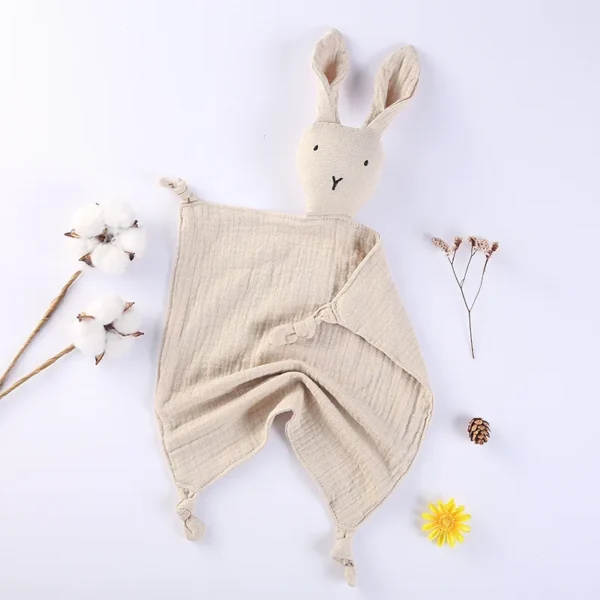 Doudou Lapin Naissance Blanc Cassé