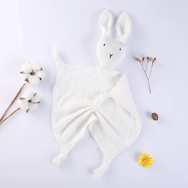 Doudou Lapin Naissance Blanc